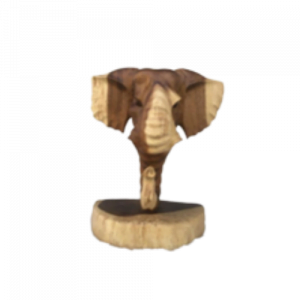 Wooden Elephant Head