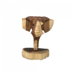 Wooden Elephant Head