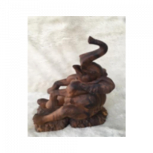 Wooden Elephant Sitting 2