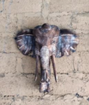 Wooden Head Elephant Decoration