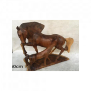 Wooden Mother And Baby Horse 2