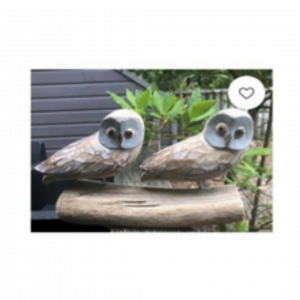 Wooden Owls Decoration