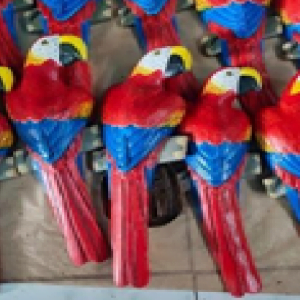 Wooden Parrots Decoration