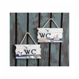 Wooden Sign WC Decoration