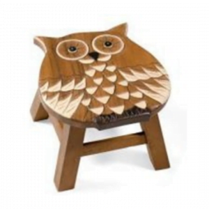 Owl Wooden Chair Decoration