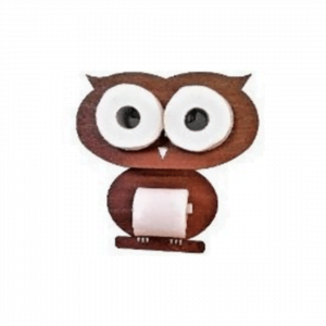 Owls Wooden Toilet Paper Holder Decoration