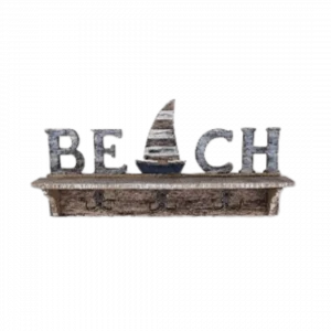 Wooden Beach Sign Decoration