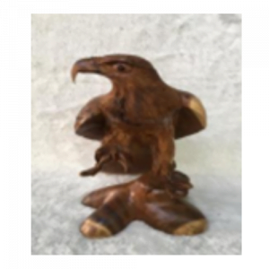 Wooden Eagle With Fish