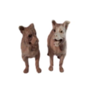 wooden Bull Terrier Dog
