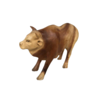 wooden baby cow
