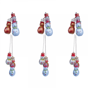 Hanging Wooden Snowman (4 pcs)