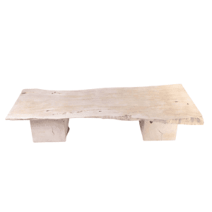 Table basse en bois de litchi avec pieds en bois massif