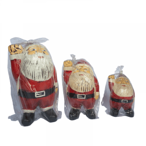 Ensemble de 3 statues du Père Noël