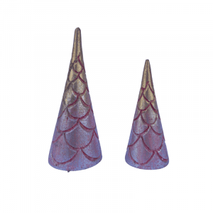 Set of 3 Wooden Cone