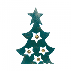 Wooden Christmas Tree with Star Hole gree detail