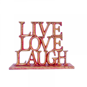 Wooden Handicraft With Text Live Love Laugh