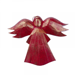 Wooden Handicrafts With Shape of Angel red