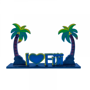 Wooden Tropical Decoration blue