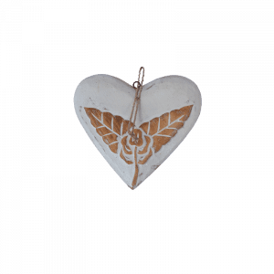 57. Wooden Heart Xmas Ornament