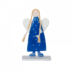 116. Wooden Girl With Stand Blue