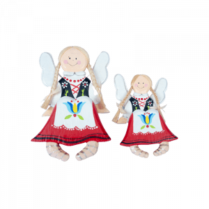 128. Set Of Two Sitting Fairy Ornament