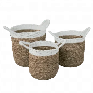 2020305 - set of 3 seagrass round tappered basket