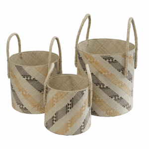 2021901 - set of 3 round basket with handle