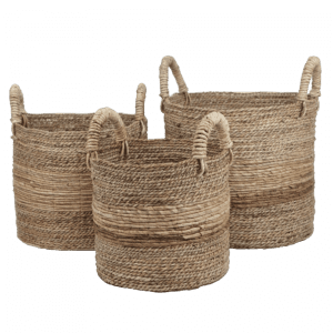 2022714 - set of 3 seagrass round basket