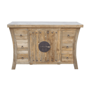 curved wooden buffet