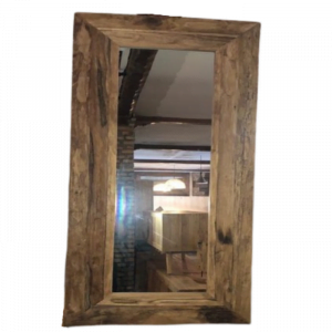 portrait wooden mirror