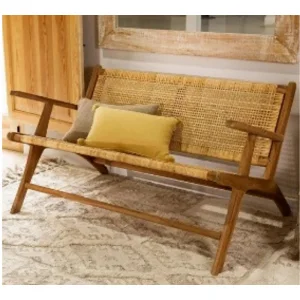 Synthetic rattan bench bali