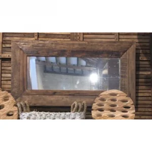 rectangular wood mirror