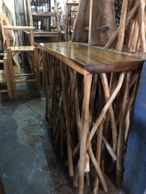 wooden bar table