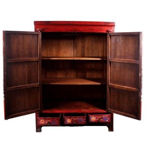 69.1. CHINESE CABINET RUSTIC W MOTIF - L'atelier a Bali