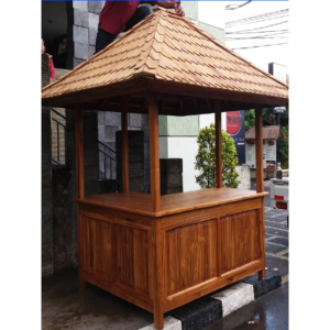 Gazebo en bois de teck avec style Bali 29