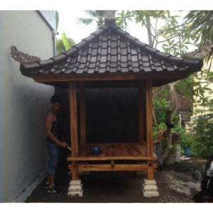 Gazebo en bois de teck avec Bali Style 3