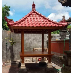 Teak Wood Gazebo with Bali Style 36