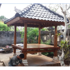 Teak Wood Gazebo with Bali Style 41