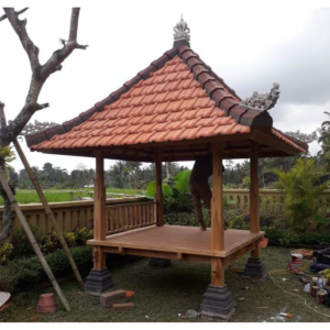 Teak Wood Gazebo with Bali Style 46