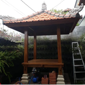 Gazebo en bois de teck avec Bali Style 7