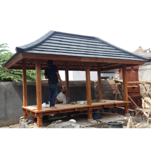 Teak Wood Gazebo with Bali Style 81