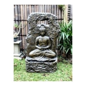 buddha praying water fountain