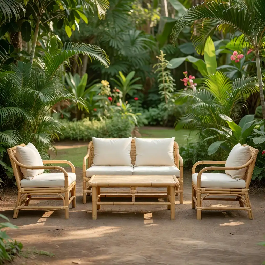 Luxury modern natural furniture setup