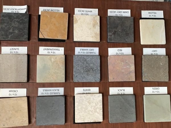 Stones 10 x 10 different colors Bali