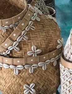 Bamboo basket with shell 3 set
