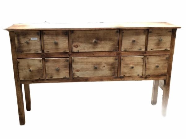 10 drawers table