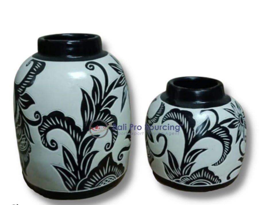 A Set of 2 Plant Paint Pot Lombok - Image 2