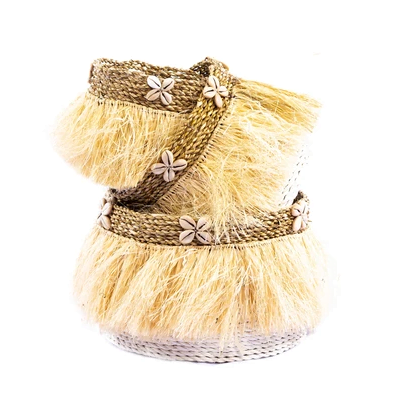 A Set Of 3 Cendrawasih Mini Basket With Sea Shells – Image 2