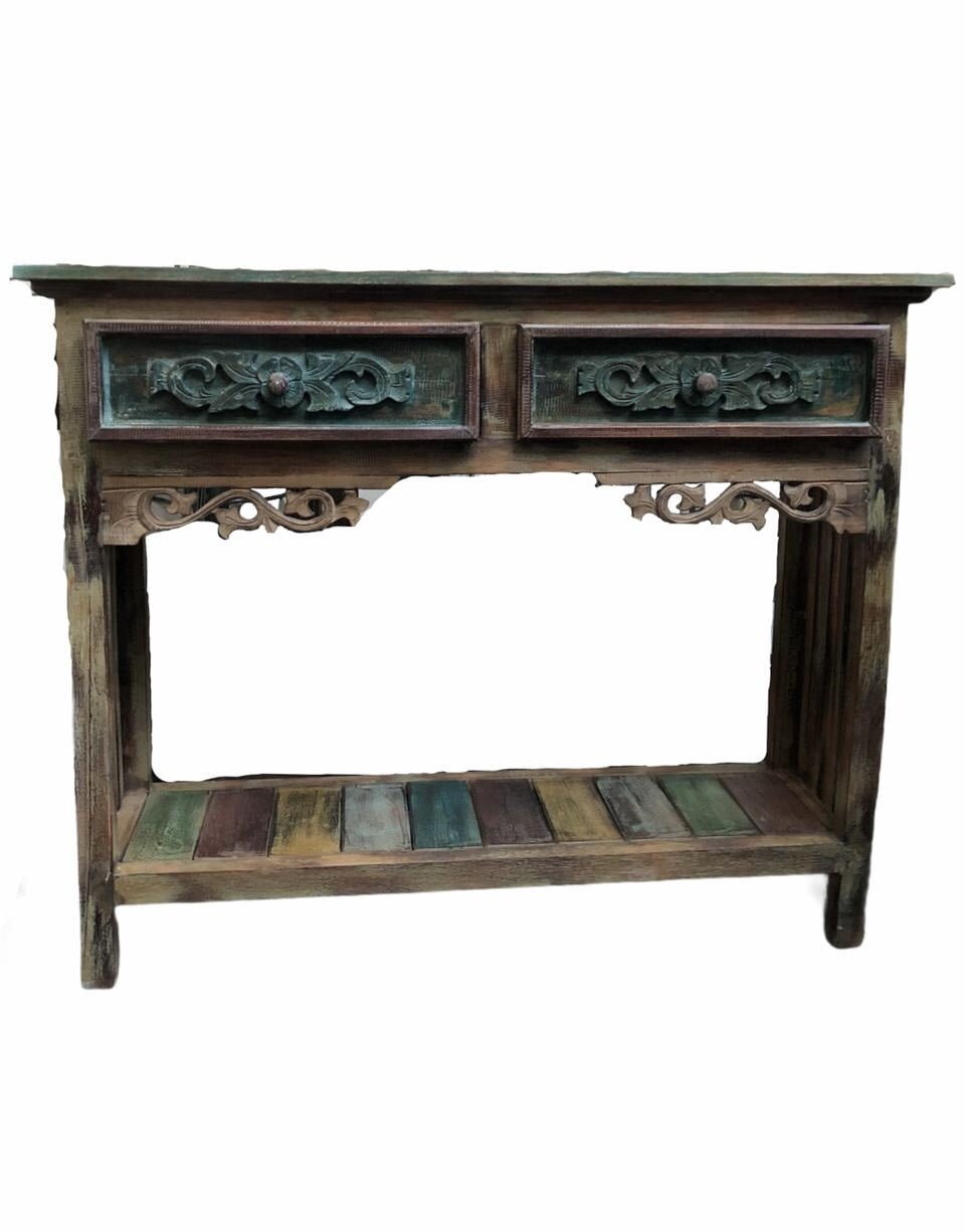 2 drawers console table