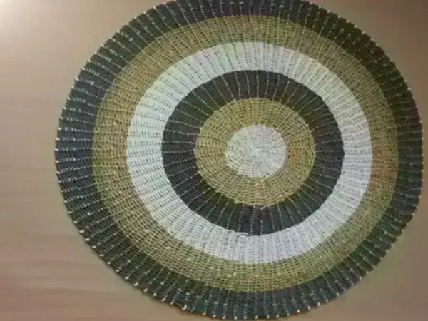 Dark Grey White Seagrass Carpet
